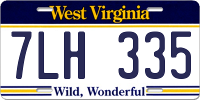WV license plate 7LH335