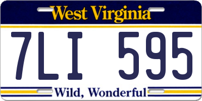 WV license plate 7LI595