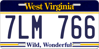 WV license plate 7LM766