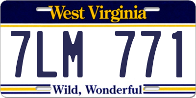 WV license plate 7LM771