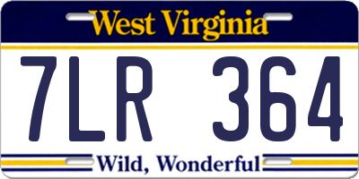 WV license plate 7LR364