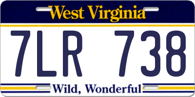 WV license plate 7LR738