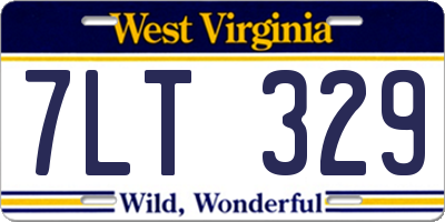 WV license plate 7LT329