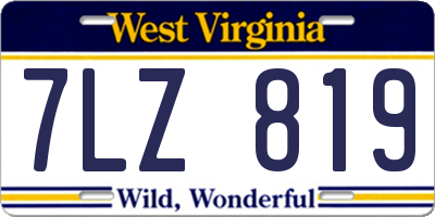 WV license plate 7LZ819