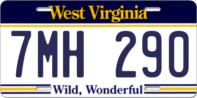 WV license plate 7MH290