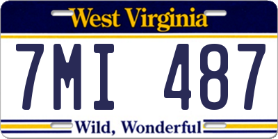 WV license plate 7MI487