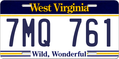 WV license plate 7MQ761