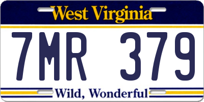 WV license plate 7MR379