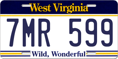 WV license plate 7MR599
