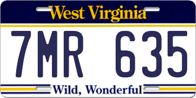WV license plate 7MR635