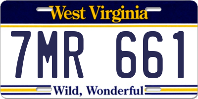 WV license plate 7MR661