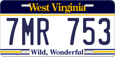 WV license plate 7MR753