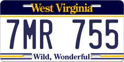 WV license plate 7MR755