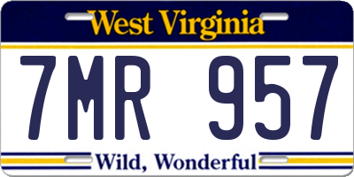 WV license plate 7MR957