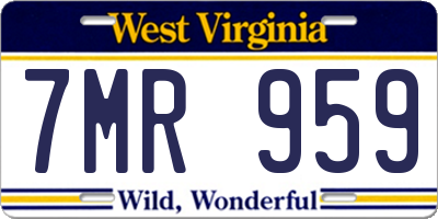 WV license plate 7MR959