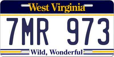 WV license plate 7MR973