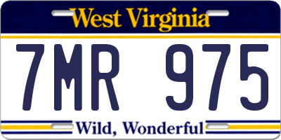 WV license plate 7MR975