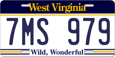 WV license plate 7MS979