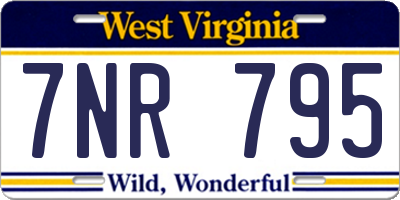WV license plate 7NR795