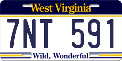 WV license plate 7NT591