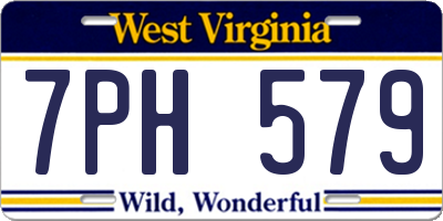 WV license plate 7PH579