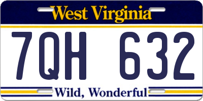 WV license plate 7QH632