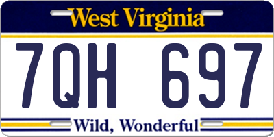 WV license plate 7QH697