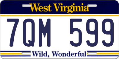 WV license plate 7QM599