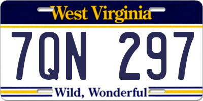 WV license plate 7QN297