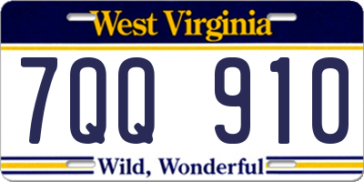 WV license plate 7QQ910