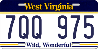 WV license plate 7QQ975