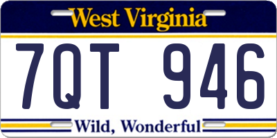 WV license plate 7QT946