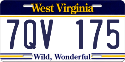 WV license plate 7QV175