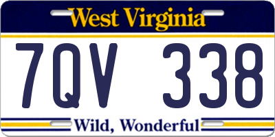 WV license plate 7QV338