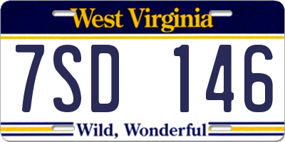 WV license plate 7SD146