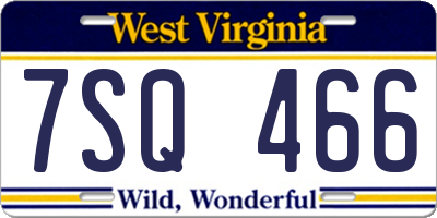 WV license plate 7SQ466