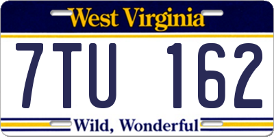 WV license plate 7TU162