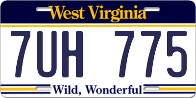 WV license plate 7UH775