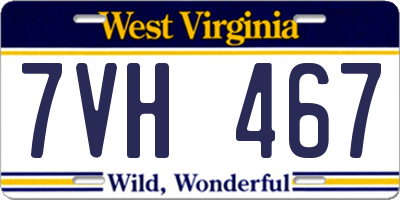 WV license plate 7VH467