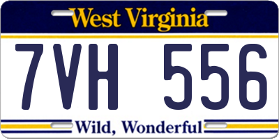 WV license plate 7VH556