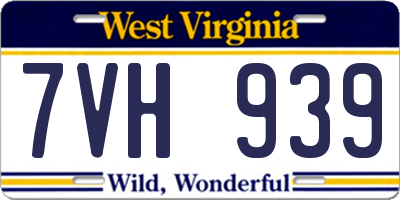WV license plate 7VH939