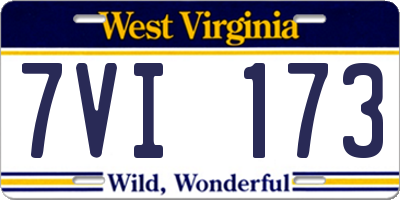 WV license plate 7VI173