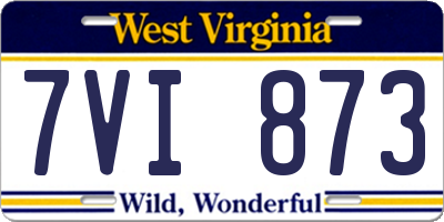 WV license plate 7VI873