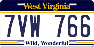 WV license plate 7VW766