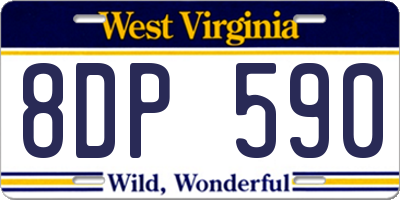 WV license plate 8DP590