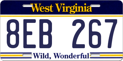 WV license plate 8EB267