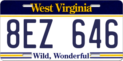 WV license plate 8EZ646
