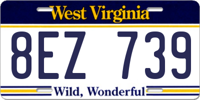 WV license plate 8EZ739