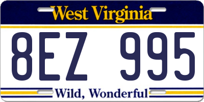 WV license plate 8EZ995