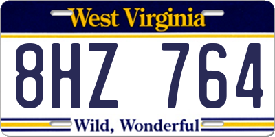 WV license plate 8HZ764